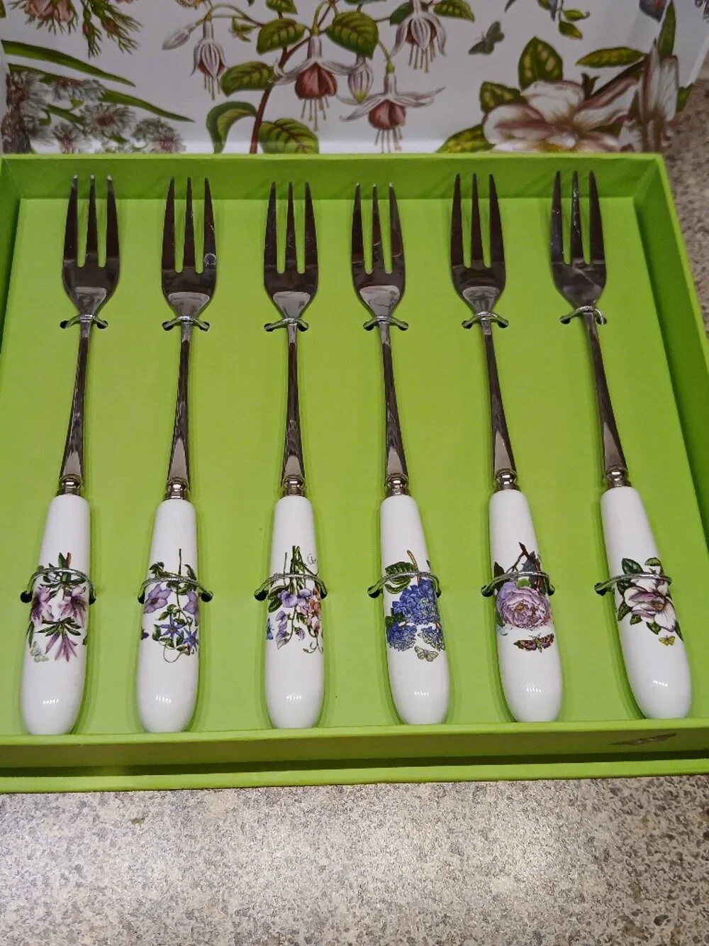 Portmeirion Botanic Garden Set of 6 Pastry Forks